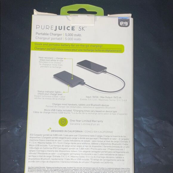 PureJuice 5K Portable Charger - Black - Picture 3 of 3